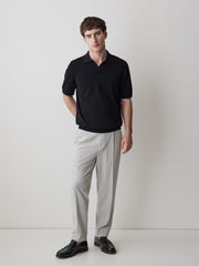 Cotton Short-Sleeve Polo with Johnny Collar rw&co Exclusive Sale Price