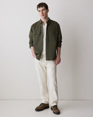 Cotton Short-Sleeve Polo with Johnny Collar rw&co Great Value Deal