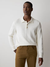 Long-Sleeve Bouclé Polo Sweater rw&co On Sale