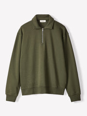 Long-Sleeve Quarter-Zip Polo Sweater rw&co Limited Time Discount