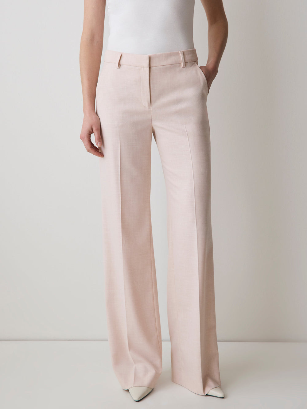 Mid-Rise Wide-Leg Pant rw&co Great Value Deal