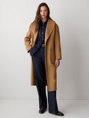 Double Face Long Coat with Belt rw&co Limited Time Discount