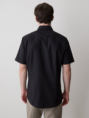 Short-Sleeve Slim Fit Knit-Like Dress Shirt rw&co Special Promo Price