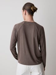 Long-Sleeve Crew-Neck Loose Tee rw&co Exclusive Sale Price