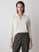 Wool-Blend Long-Sleeve Polo Sweater rw&co Special Promo Price