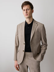 Slim Fit Wool Check Suit Blazer rw&co Special Offer