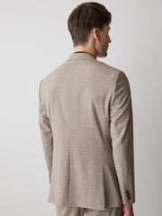 Slim Fit Wool Check Suit Blazer rw&co Special Offer