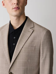 Slim Fit Wool Check Suit Blazer rw&co Special Offer