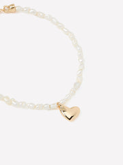 Pearl Bracelet with Heart Charm rw&co Exclusive Sale Price