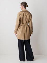 Double-Breasted Twill Trench Coat with Belt rw&co Special Offer
