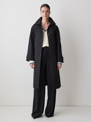 Twill Trench Coat with Removable Belt rw&co Special Offer