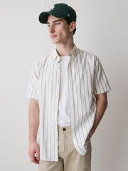 Striped Slim Fit Short-Sleeve Oxford Shirt rw&co Exclusive Sale Price