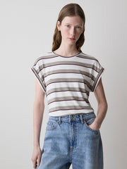 Striped Extended-Sleeve Crew-Neck Tee rw&co Special Promo Price