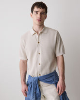 Short-Sleeve Textured Shirt Sweater rw&co Special Promo Price