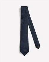 Navy Regular Textured Tie with Dots rw&co Special Offer