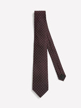 Burgundy Regular Tie with Geometric Pattern rw&co Great Value Deal