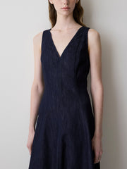 Sleeveless Denim Midi Dress rw&co On Sale