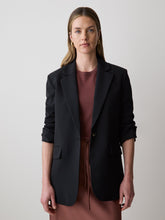 Black Relaxed Fit One-Button Blazer rw&co Special Offer