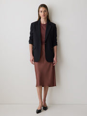 Black Relaxed Fit One-Button Blazer rw&co Special Offer