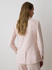Soft Pink Two-Button Fitted Blazer rw&co Special Promo Price