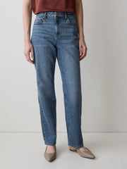 Medium-Wash Straight-Leg Jeans rw&co Special Promo Price