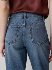 Medium-Wash Straight-Leg Jeans rw&co Special Promo Price