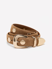 Studded Suede Belt rw&co Great Value Deal