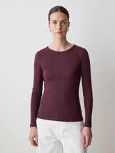 Long-Sleeve Crew-Neck Fitted Ribbed Tee rw&co Special Promo Price