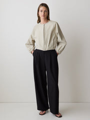 Twill High-Rise Barrel Pant rw&co On Sale