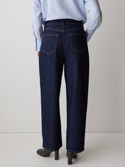 High-Rise Barrel Jeans rw&co On Sale