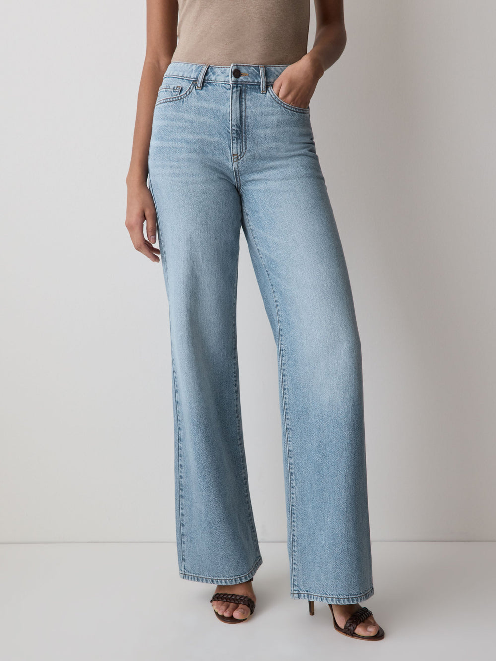 High-Rise Wide-Leg Jeans rw&co Exclusive Sale Price