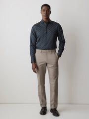 Slim Fit Dress Shirt with Floral Dotted Pattern rw&co On Sale
