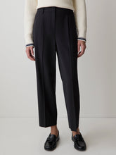 Black High-Rise Tapered-Leg Wool-Blend Pant rw&co Special Offer