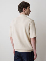 Short-Sleeve Bouclé Polo Sweater rw&co Special Promo Price
