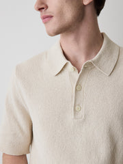 Short-Sleeve Bouclé Polo Sweater rw&co Special Promo Price