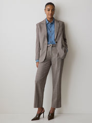 Taupe Oversized One-Button Blazer rw&co Limited Time Discount