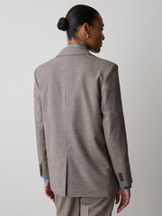 Taupe Oversized One-Button Blazer rw&co Limited Time Discount