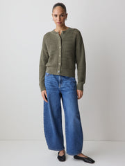 Long-Sleeve Open-Stitch Cardigan rw&co Special Offer