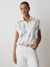 Short-Sleeve Buttoned-Down Blouse rw&co On Sale