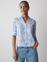 Long-Sleeve Buttoned-Down Textured Blouse rw&co On Sale