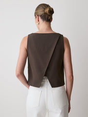 Crew-Neck Cami with Wrap Back rw&co Exclusive Sale Price