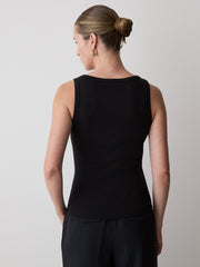 Scoop-Neck Ribbed Tank rw&co Special Offer