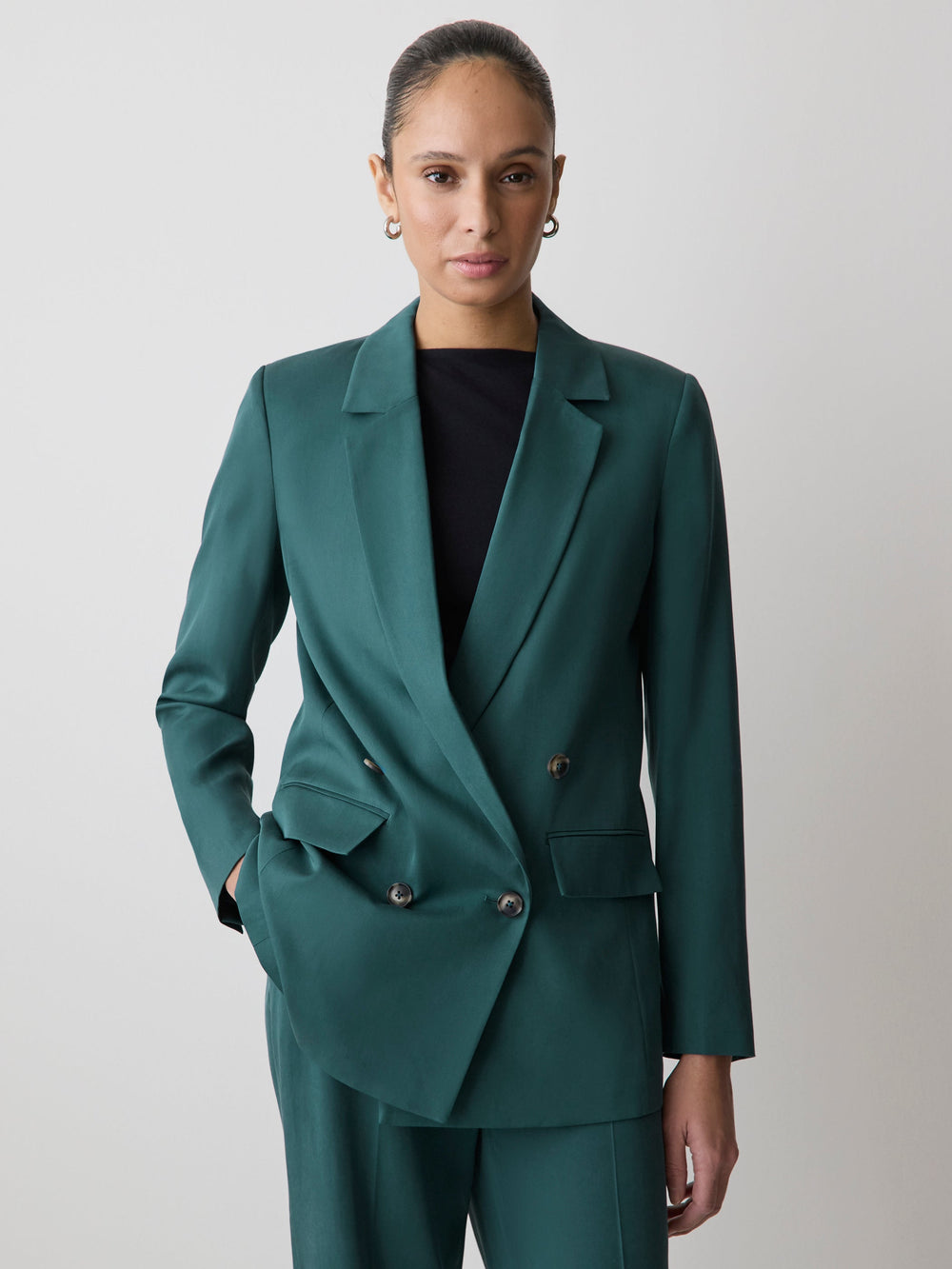 Relaxed-Fit Double-Breasted Blazer rw&co Limited Time Discount