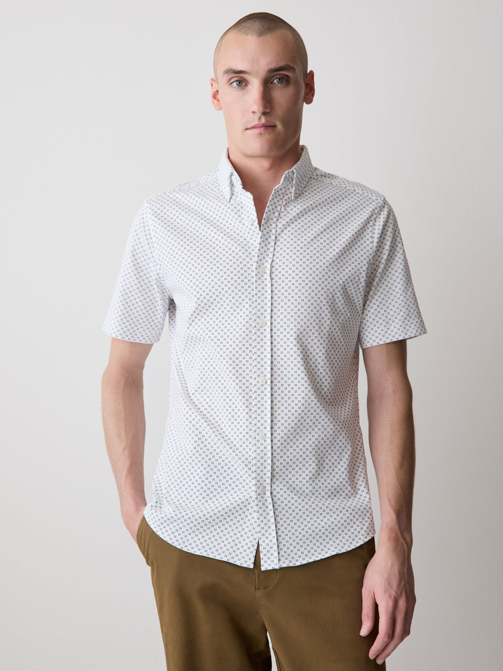 Slim-Fit Short-Sleeve Jersey Shirt rw&co Great Value Deal