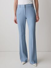 Light Blue Mid-Rise Flare-Leg Pant rw&co Special Offer