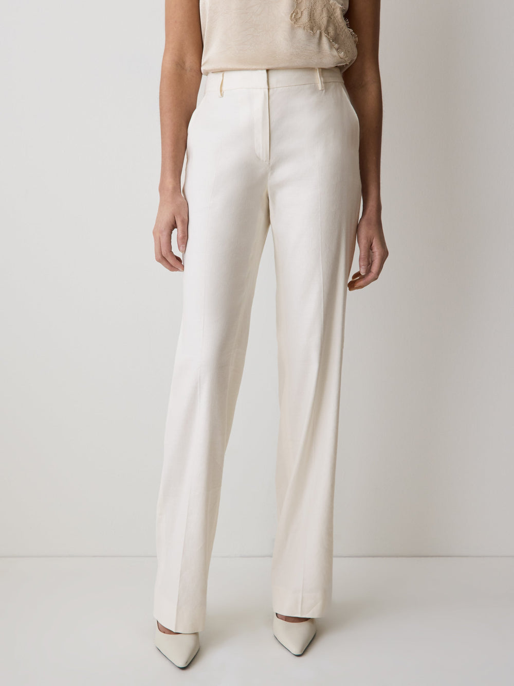 Mid-Rise Wide-Leg Pant rw&co Special Promo Price