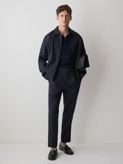 Linen-Blend Tapered-Leg Pleated Pant rw&co Limited Time Discount