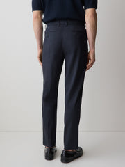 Linen-Blend Tapered-Leg Pleated Pant rw&co Limited Time Discount
