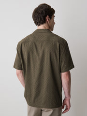 Short-Sleeve Textured Shirt with Camp Collar rw&co Exclusive Sale Price