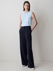 Crew-Neck Luxe Crepe Cami rw&co Limited Time Discount